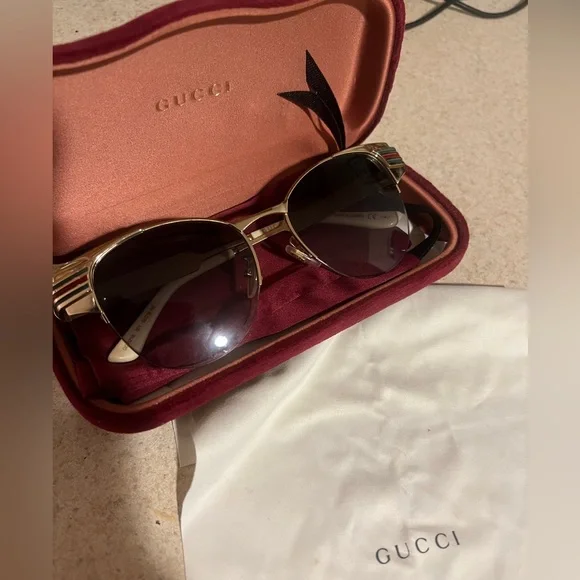 GUCCI52MM Round Sunglasses